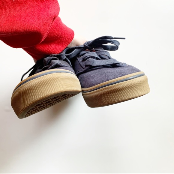 Vans Navy Blue Lace Up Round Toe Atwood Skate Sneakers - Picture 4 of 9